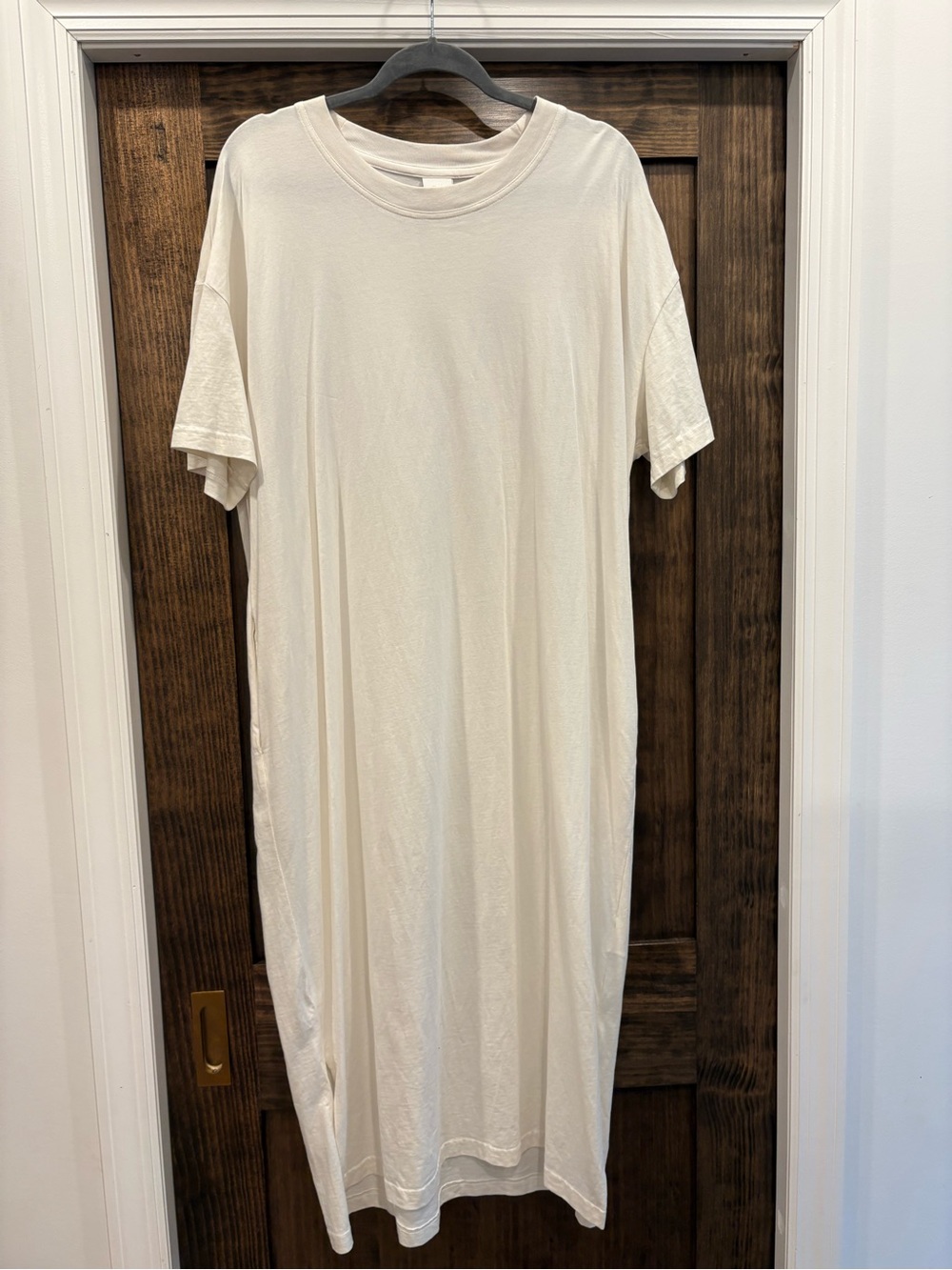 H&M Basics Soft Ivory T-Shirt Dress